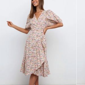 Floral wrap dress